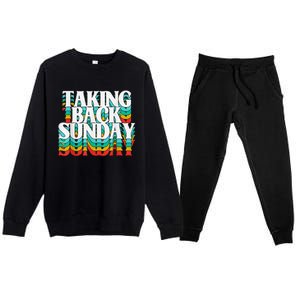 Taking Back Sunday Funny Apparel Premium Crewneck Sweatsuit Set