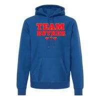 Team Butker Surname Cross Hearts Christian Family Name Premium Hoodie