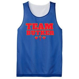 Team Butker Surname Cross Hearts Christian Family Name Mesh Reversible Basketball Jersey Tank