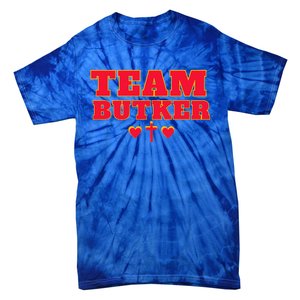 Team Butker Surname Cross Hearts Christian Family Name Tie-Dye T-Shirt