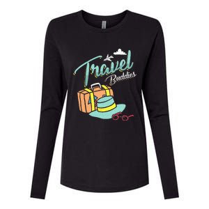 Travel Buddies Summer Getaway Vacation Traveling Traveler Womens Cotton Relaxed Long Sleeve T-Shirt