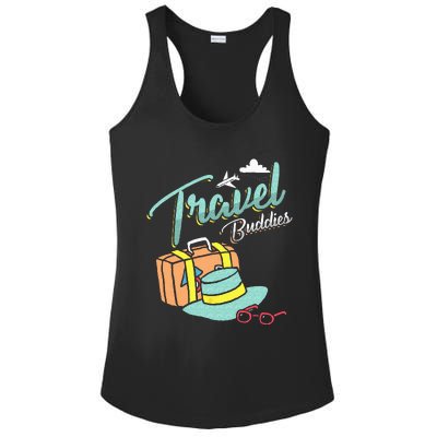 Travel Buddies Summer Getaway Vacation Traveling Traveler Ladies PosiCharge Competitor Racerback Tank