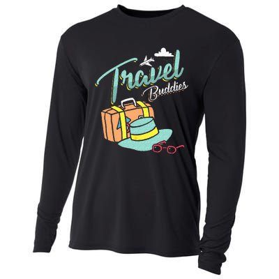 Travel Buddies Summer Getaway Vacation Traveling Traveler Cooling Performance Long Sleeve Crew