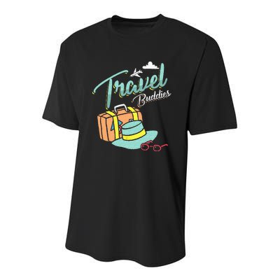 Travel Buddies Summer Getaway Vacation Traveling Traveler Youth Performance Sprint T-Shirt