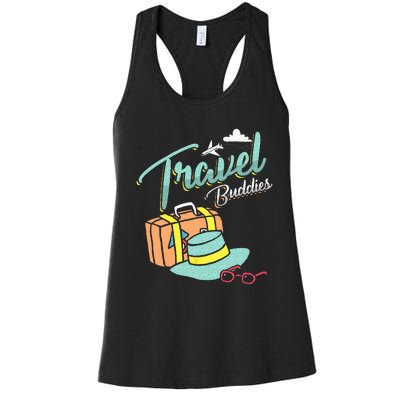 Travel Buddies Summer Getaway Vacation Traveling Traveler Women's Racerback Tank