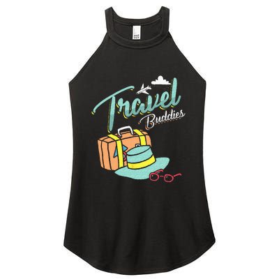 Travel Buddies Summer Getaway Vacation Traveling Traveler Women's Perfect Tri Rocker Tank