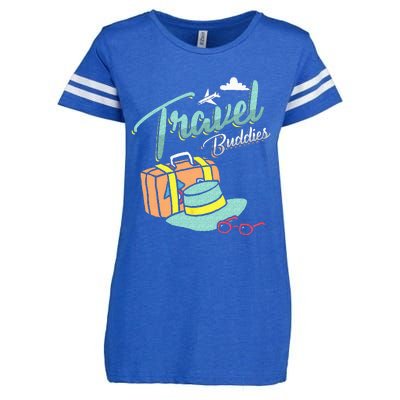 Travel Buddies Summer Getaway Vacation Traveling Traveler Enza Ladies Jersey Football T-Shirt