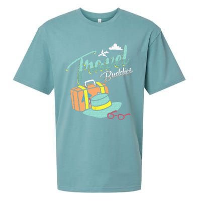 Travel Buddies Summer Getaway Vacation Traveling Traveler Sueded Cloud Jersey T-Shirt