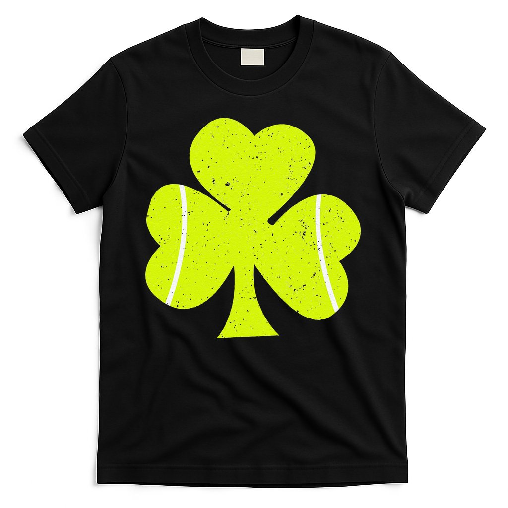 Tennis Ball St Patricks Day Shamrock T-Shirt