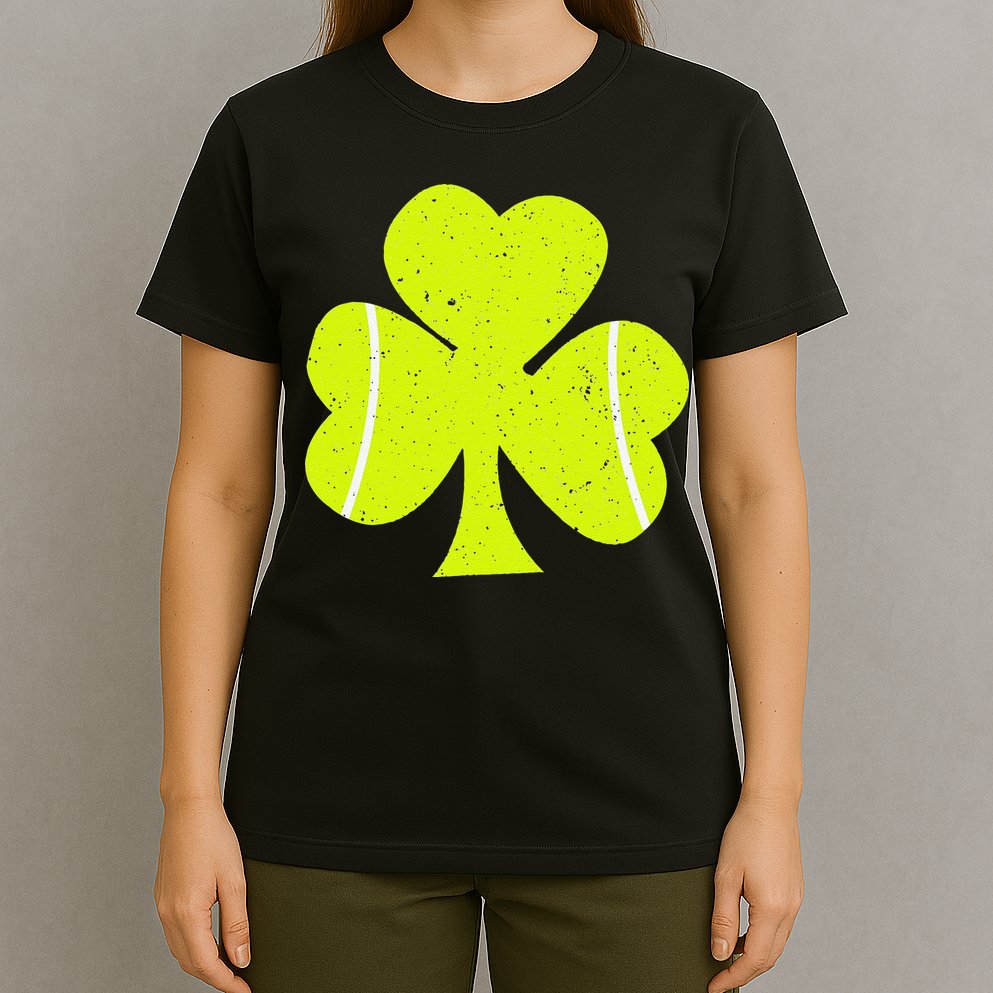 Tennis Ball St Patricks Day Shamrock T-Shirt