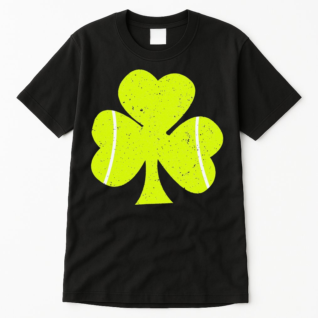 Tennis Ball St Patricks Day Shamrock Tall T-Shirt