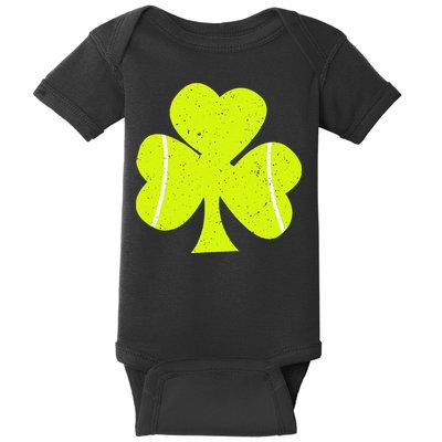 Tennis Ball St Patricks Day Shamrock Baby Bodysuit