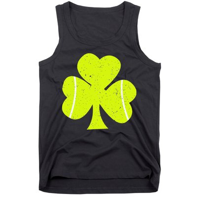 Tennis Ball St Patricks Day Shamrock Tank Top