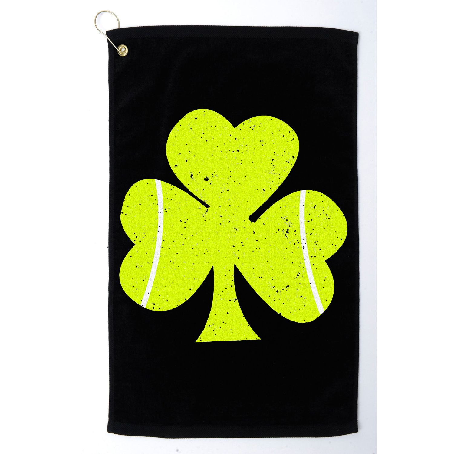 Tennis Ball St Patricks Day Shamrock Golf Towel
