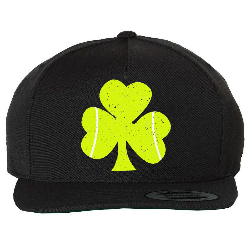 Tennis Ball St Patricks Day Shamrock Wool Snapback Cap