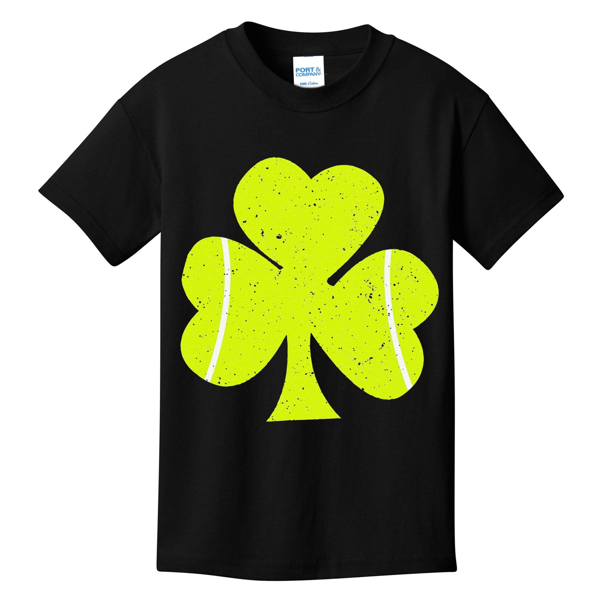 Tennis Ball St Patricks Day Shamrock Kids T-Shirt