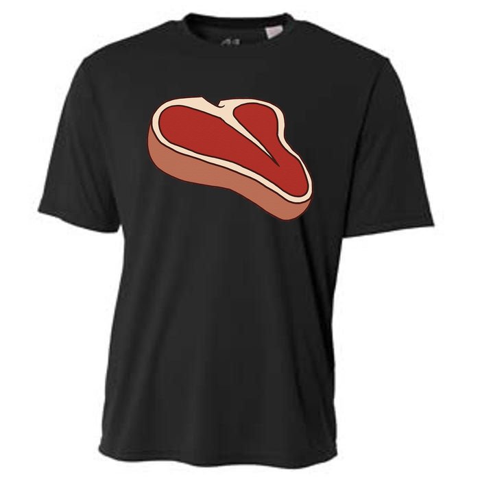 T Bone Steak Last Minute Halloween Costume Funny Gift Cooling Performance Crew T-Shirt