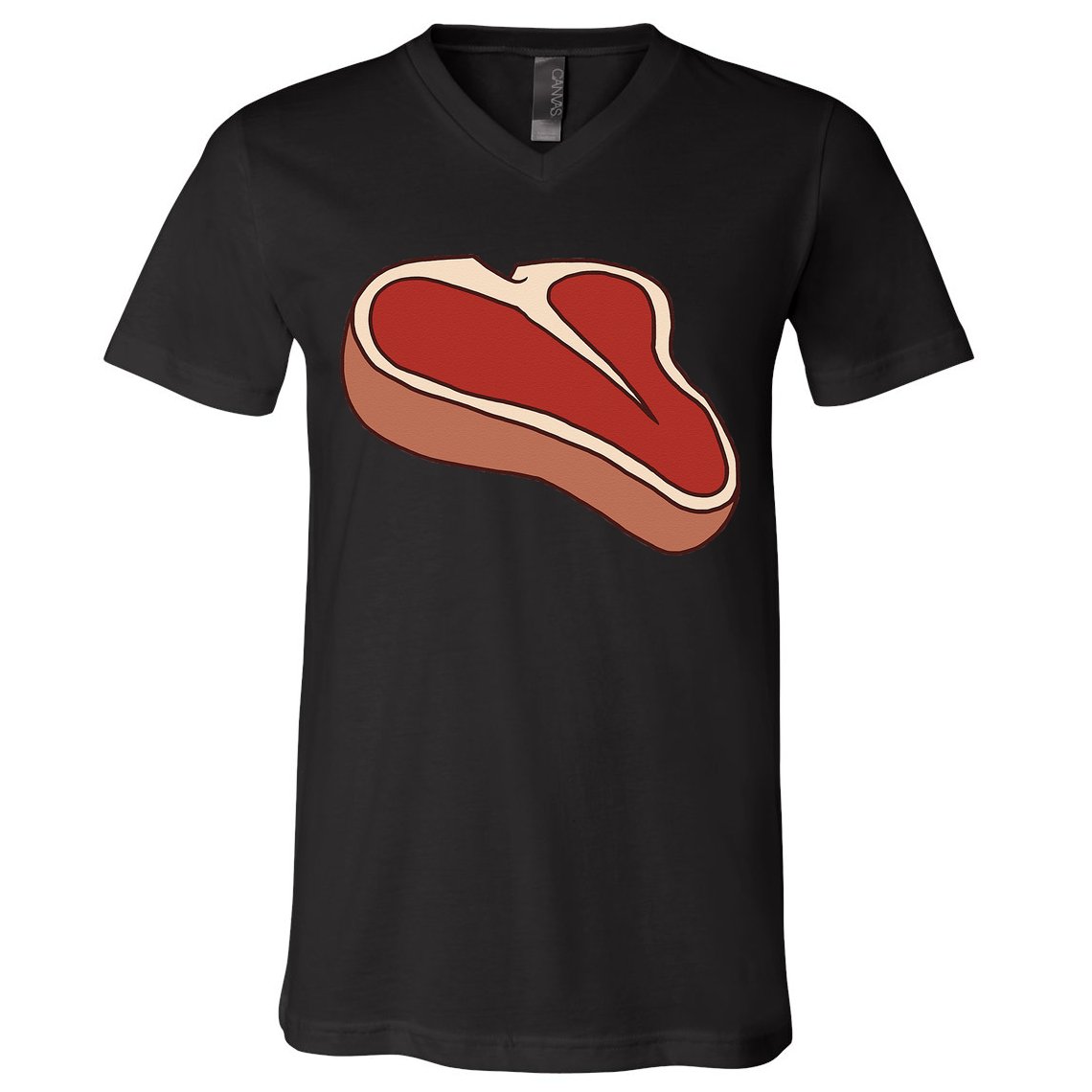 T Bone Steak Last Minute Halloween Costume Funny Gift V-Neck T-Shirt