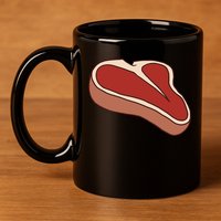 T Bone Steak Last Minute Halloween Costume Funny Gift 11oz C Handle Ceramic Mug