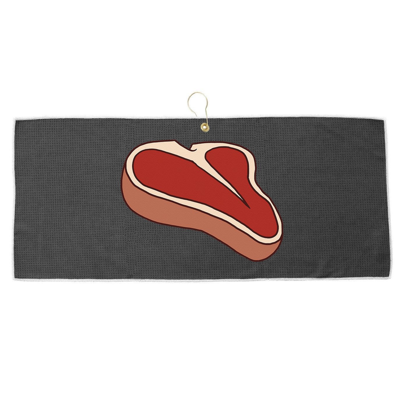 T Bone Steak Last Minute Halloween Costume Funny Gift Large Microfiber Waffle Golf Towel