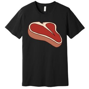 T Bone Steak Last Minute Halloween Costume Funny Gift Premium T-Shirt