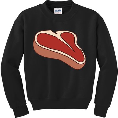 T Bone Steak Last Minute Halloween Costume Funny Gift Kids Sweatshirt