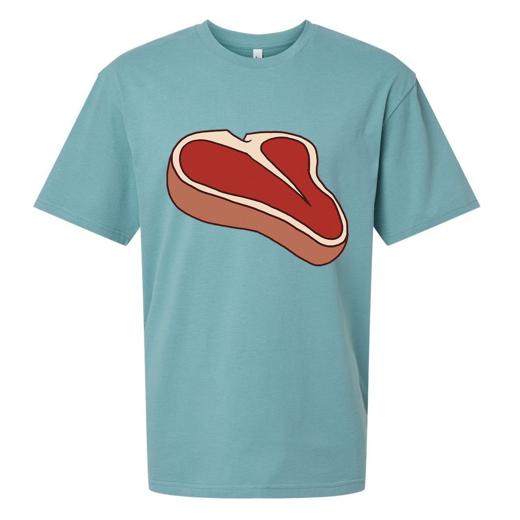 T Bone Steak Last Minute Halloween Costume Funny Gift Sueded Cloud Jersey T-Shirt