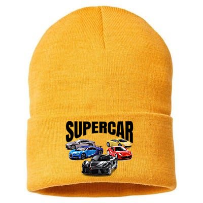 The Best Supercar Racing Fan Funny Gift On The Planet Gift Sustainable Knit Beanie