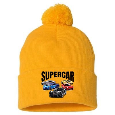 The Best Supercar Racing Fan Funny Gift On The Planet Gift Pom Pom 12in Knit Beanie