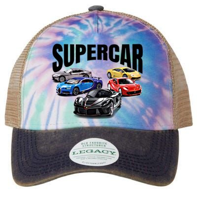 The Best Supercar Racing Fan Funny Gift On The Planet Gift Legacy Tie Dye Trucker Hat