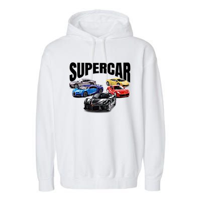 The Best Supercar Racing Fan Funny Gift On The Planet Gift Garment-Dyed Fleece Hoodie