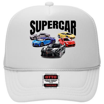 The Best Supercar Racing Fan Funny Gift On The Planet Gift High Crown Mesh Back Trucker Hat