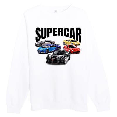 The Best Supercar Racing Fan Funny Gift On The Planet Gift Premium Crewneck Sweatshirt