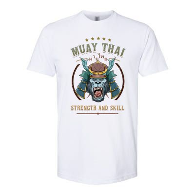 Thai Boxing Strength And Skill Muay Thai And Samurai Softstyle CVC T-Shirt