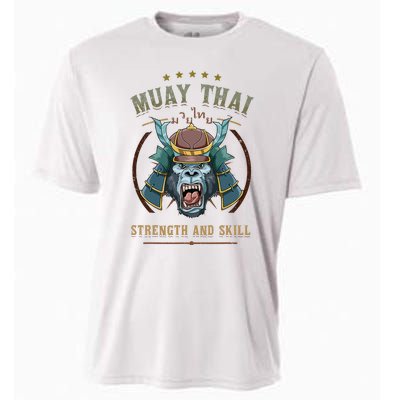 Thai Boxing Strength And Skill Muay Thai And Samurai Cooling Performance Crew T-Shirt