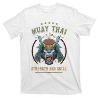 Thai Boxing Strength And Skill Muay Thai And Samurai T-Shirt