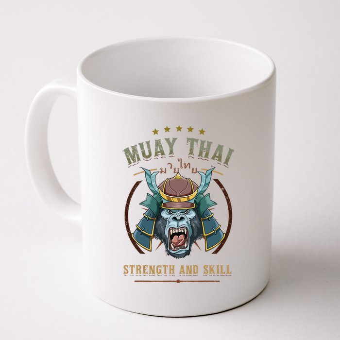 Thai Boxing Strength And Skill Muay Thai And Samurai Coffee Mug