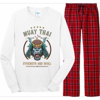 Thai Boxing Strength And Skill Muay Thai And Samurai Long Sleeve Pajama Set