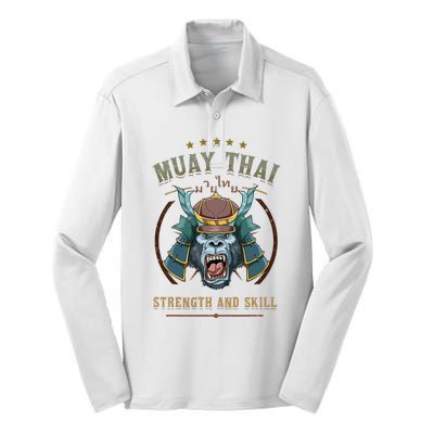 Thai Boxing Strength And Skill Muay Thai And Samurai Silk Touch Performance Long Sleeve Polo