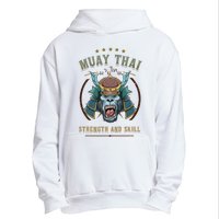 Thai Boxing Strength And Skill Muay Thai And Samurai Urban Pullover Hoodie