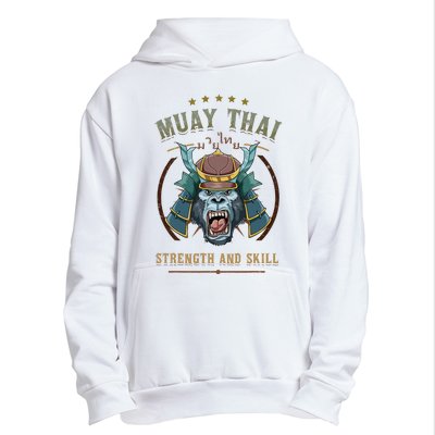 Thai Boxing Strength And Skill Muay Thai And Samurai Urban Pullover Hoodie