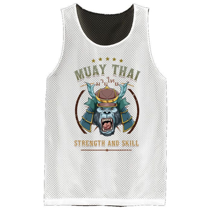 Thai Boxing Strength And Skill Muay Thai And Samurai Mesh Reversible Basketball Jersey Tank