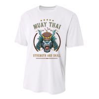 Thai Boxing Strength And Skill Muay Thai And Samurai Performance Sprint T-Shirt