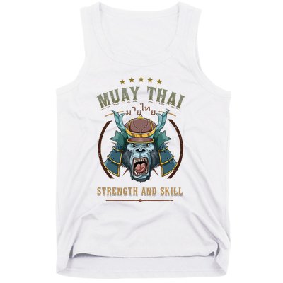 Thai Boxing Strength And Skill Muay Thai And Samurai Tank Top