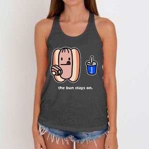 The Bun Stays On Costcodogsol Hooded Women's Knotted Racerback Tank