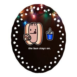 The Bun Stays On Costcodogsol Hooded Ceramic Oval Ornament