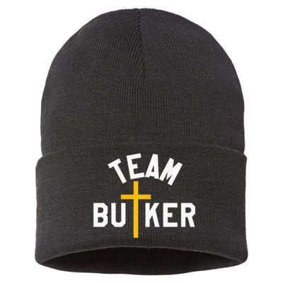 Team Butker Surname Christianity Cross Family Name Sustainable Knit Beanie