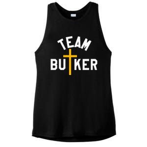 Team Butker Surname Christianity Cross Family Name Ladies PosiCharge Tri-Blend Wicking Tank