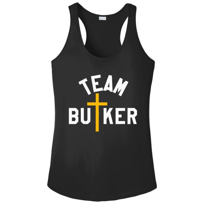 Team Butker Surname Christianity Cross Family Name Ladies PosiCharge Competitor Racerback Tank