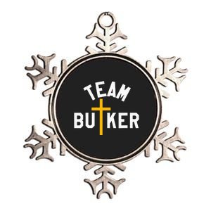 Team Butker Surname Christianity Cross Family Name Metallic Star Ornament